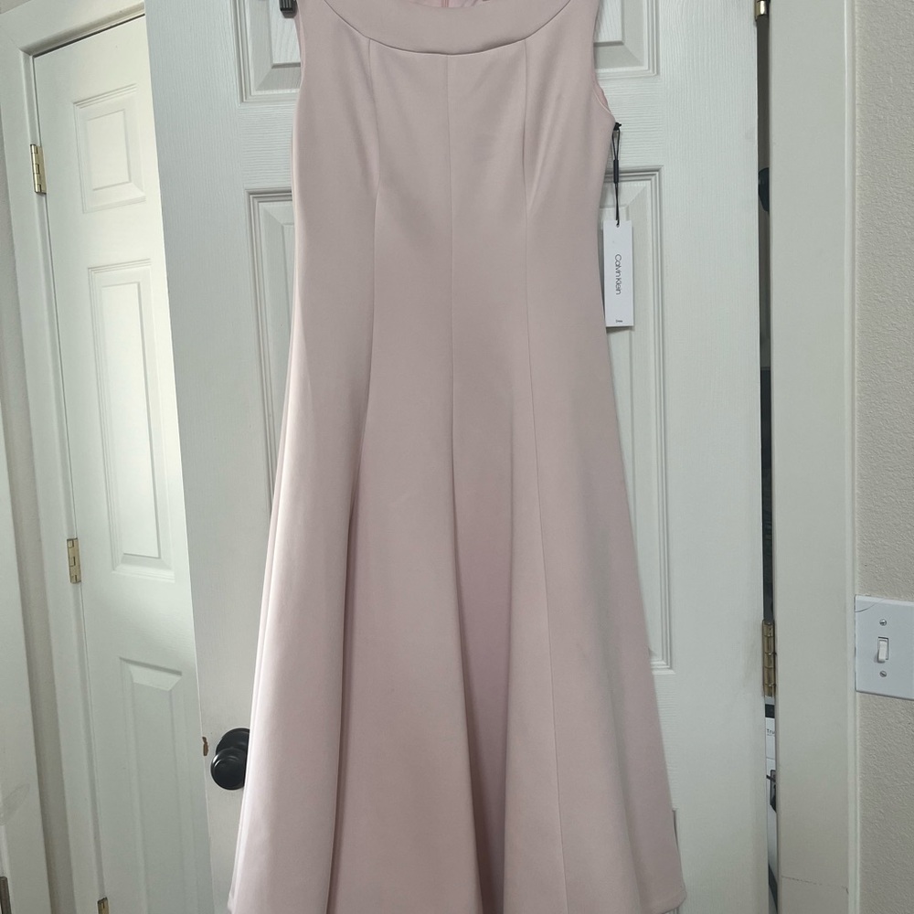 Elegant Pink Sleeveless Dress